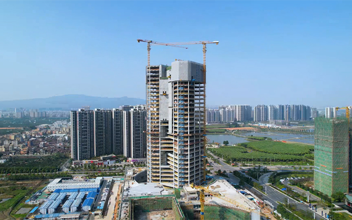 城市“金名片”| 星空tiyu塔机助建新会第一高楼